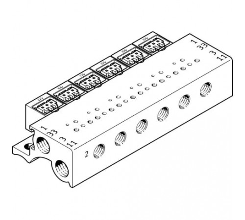 Плита для блочного монтажа Festo MHA1-PR10-3-M3-PI