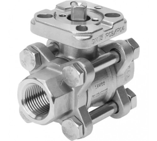 Шаровой кран Festo VZBA-1/2-GG-63-T-22-F0304-V4V4T Ру63 Ду15 (PN63 DN15)