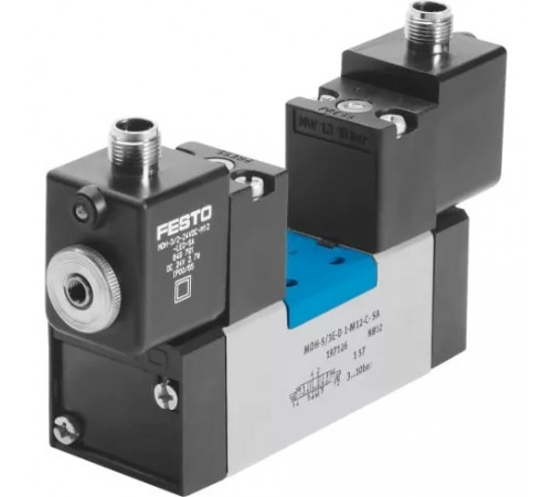 Распределитель с электромагнитным управлением Festo MDH-5/3B-D-2-M12D-C
