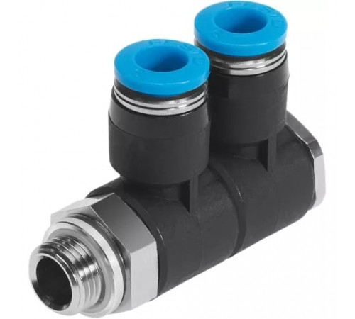 Тройник цанговый с резьбой поворотный Festo QSLV2-G1/2-12