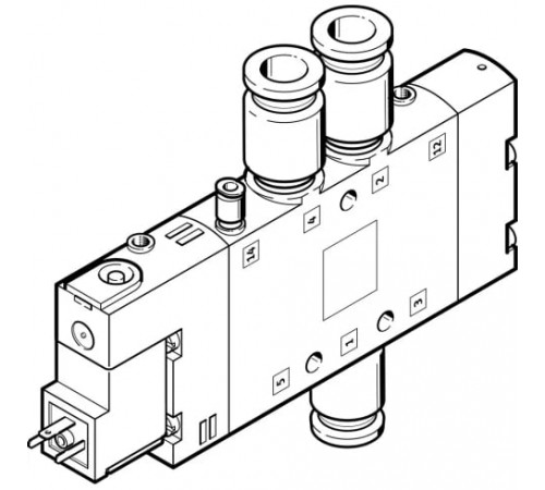 Распределитель с электромагнитным управлением Festo CPE18-M1H-5L-QS-10