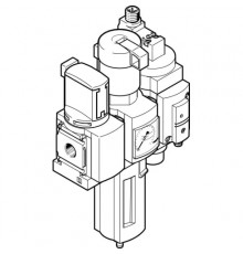 Блок подготовки воздуха, комбинация Festo MSB6-1/2:C3:J120:D14-WP
