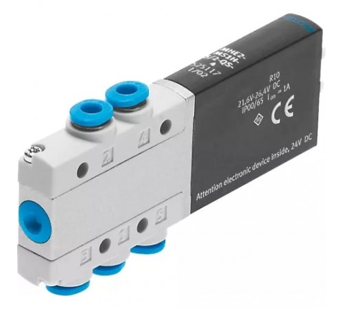 Распределитель с электромагнитным управлением Festo MHE2-MS1H-5/2-QS-4