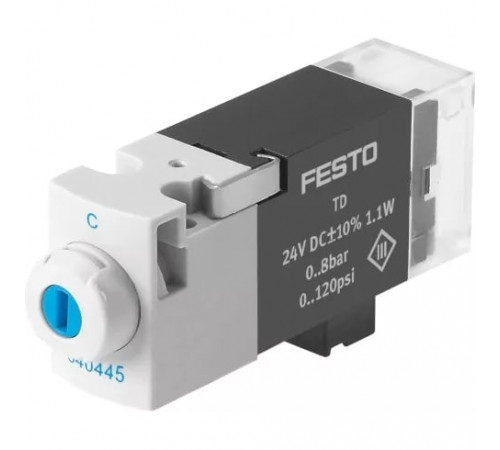 Распределитель с электромагнитным управлением Festo MHA1-M1LH-3/2G-0,6-PI