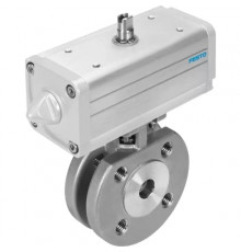 Шаровой кран с приводом Festo VZBC-15-FF-40-22-F0304-V4V4T-PP15-R-90-C Ру40 Ду15 (PN40 DN15)