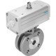 Шаровой кран с приводом Festo VZBC-32-FF-40-22-F0405-V4V4T-PP60-R-90-C Ру40 Ду32 (PN40 DN32)