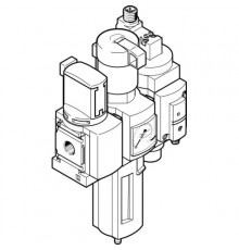 Блок подготовки воздуха, комбинация Festo MSB4-1/4:C3:J120:D14-WP