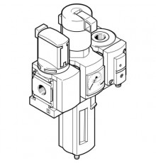 Блок подготовки воздуха, комбинация Festo MSB4-1/4:C3:J120:F12-WP