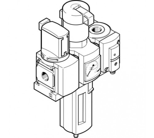 Блок подготовки воздуха, комбинация Festo MSB4-1/4:C3:J120:F12-WP