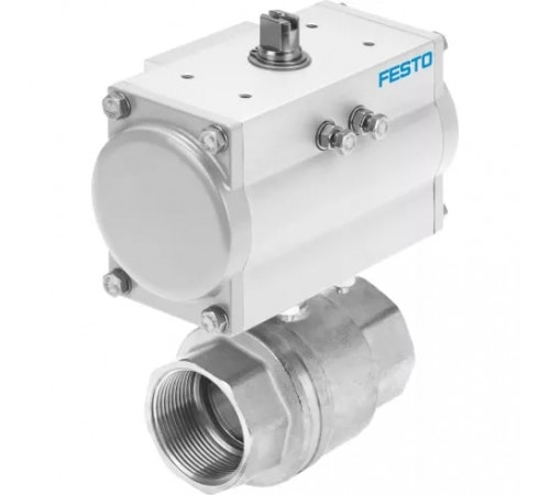 Шаровой кран с приводом Festo VZBM-A-3/8-RP-40-D-2-B2-PA10 Ру40 Ду10 (PN40 DN10)