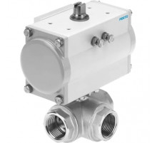 Шаровой кран с приводом Festo VZBM-A-1 1/4-RP-25-F-3T-B2-PA40 Ру25 Ду32 (PN25 DN32)