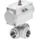 Шаровой кран с приводом Festo VZBM-A-1 1/2-RP-25-F-3T-B2-PB120 Ру25 Ду40 (PN25 DN40)
