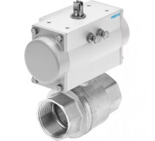 Шаровой кран с приводом Festo VZBM-A-3/8-RP-40-D-2-B2-PB20 Ру40 Ду10 (PN40 DN10)