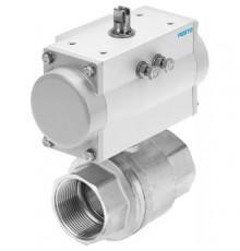 Шаровой кран с приводом Festo VZBM-A-3/8-RP-40-D-2-B2-PB20 Ру40 Ду10 (PN40 DN10)