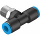 Тройник цанговый с резьбой переходной Festo QST-1/4-8