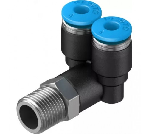 Тройник цанговый с резьбой угловой Festo QSYL-1/8-4