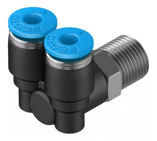 Тройник цанговый с резьбой угловой Festo QSYL-1/8-4