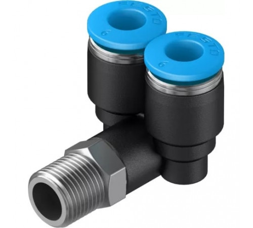 Тройник цанговый с резьбой угловой Festo QSYL-1/8-6