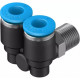 Тройник цанговый с резьбой угловой Festo QSYL-1/8-6