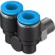 Тройник цанговый с резьбой угловой Festo QSYL-1/8-8