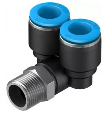 Тройник цанговый с резьбой угловой Festo QSYL-3/8-12