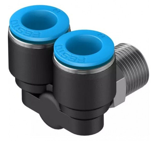 Тройник цанговый с резьбой угловой Festo QSYL-3/8-12