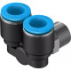 Тройник цанговый с резьбой угловой Festo QSYL-3/8-12
