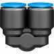 Тройник цанговый с резьбой угловой Festo QSYL-3/8-12