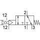 Распределитель с кнопочным управлением Festo VHEF-PTCZ-B32-G14