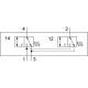 Распределитель для монтажа на лицевой панели Festo SV/O-3-PK-3X2