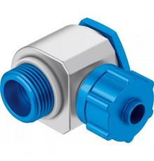 Штуцер ниппельный угловой с накидной гайкой Festo LCK-3/8-PK-6