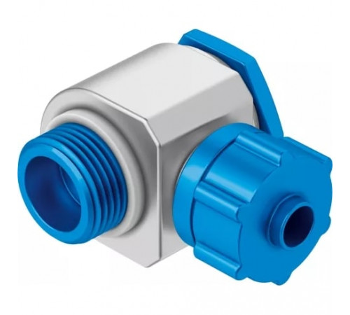 Штуцер ниппельный угловой с накидной гайкой Festo LCK-3/8-PK-6