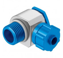 Штуцер ниппельный угловой с накидной гайкой Festo LCK-1/4-PK-4-KU