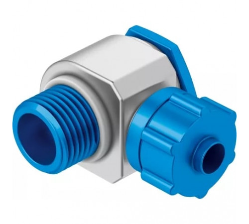 Штуцер ниппельный угловой с накидной гайкой Festo LCK-1/4-PK-4-KU