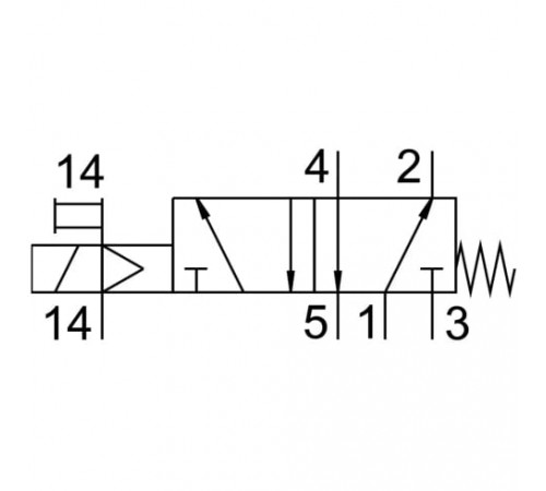 Распределитель с электромагнитным управлением Festo VUVB-ST12-M52-MZD-QX-D-1T1
