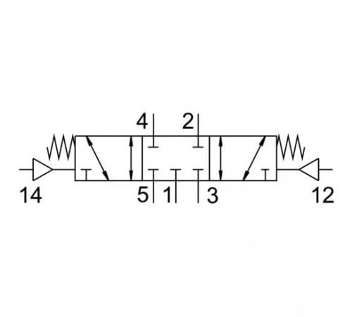 Распределитель с пневматическим управлением Festo VL-5/3G-1/4-B