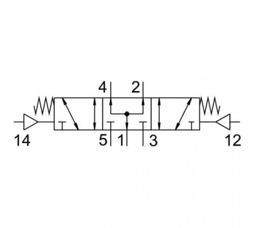 Распределитель с пневматическим управлением Festo VL-5/3B-1/4-B