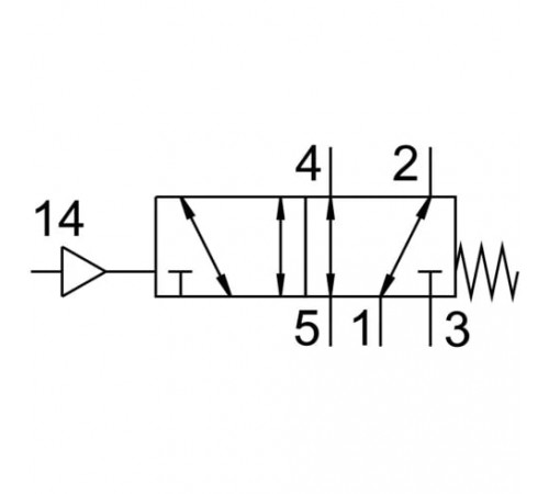 Распределитель с пневматическим управлением Festo VL-5/2-3/4-D-4