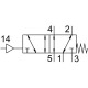 Распределитель с пневматическим управлением Festo VL-5/2-3/4-D-4