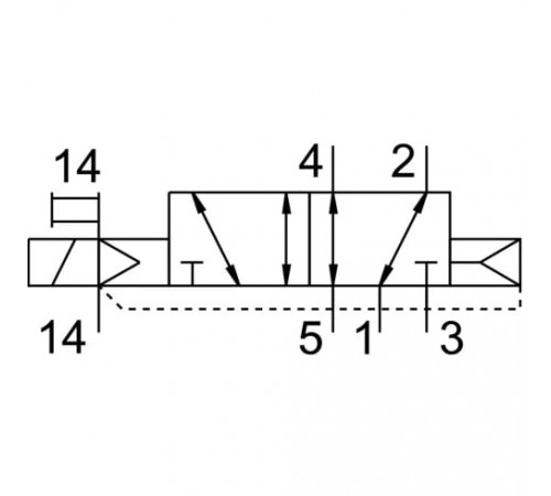 Распределитель с электромагнитным управлением Festo VMPA14-M1HF-M-PI