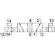 Распределитель с электромагнитным управлением Festo VUVG-L18-B52-ZT-G14-1P3