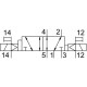 Распределитель с электромагнитным управлением Festo JMN1DH-5/2-D-3-S-C