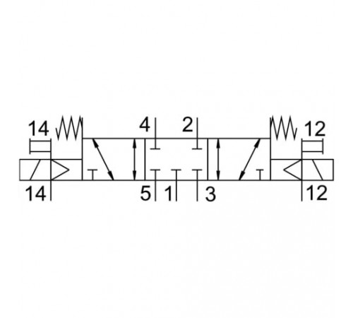 Распределитель с электромагнитным управлением Festo MN1H-5/3G-D-1-S-C