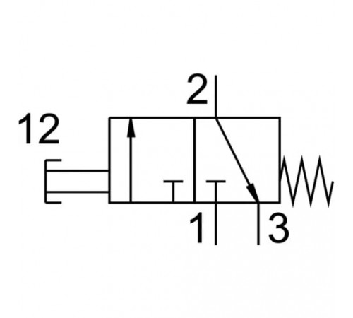 Грибовидная кнопка Festo P-3-M5-BK