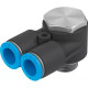 Тройник цанговый с резьбой угловой Festo QSYLV-G1/2-12