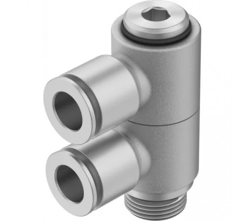 Тройник цанговый с резьбой поворотный Festo NPQM-LFK-G14-Q8-P10