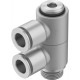 Тройник цанговый с резьбой поворотный Festo NPQM-LFK-G14-Q8-P10