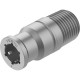 Штуцер цанговый с внутренним шестигранником Festo CRQS-1/4-8-I из нержавеющей стали