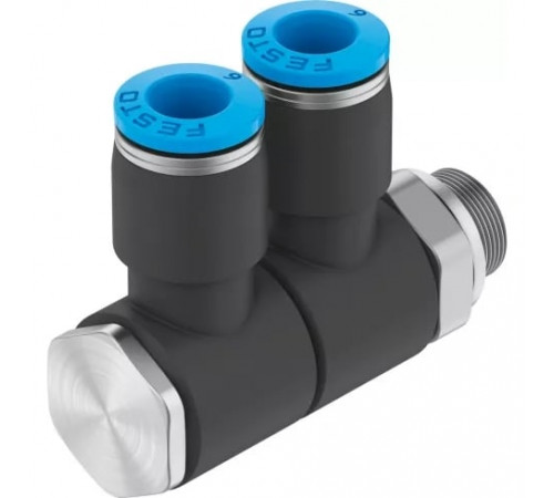 Тройник цанговый с резьбой поворотный Festo QSLV2-G1/8-4