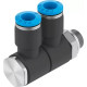 Тройник цанговый с резьбой поворотный Festo QSLV2-G1/8-4